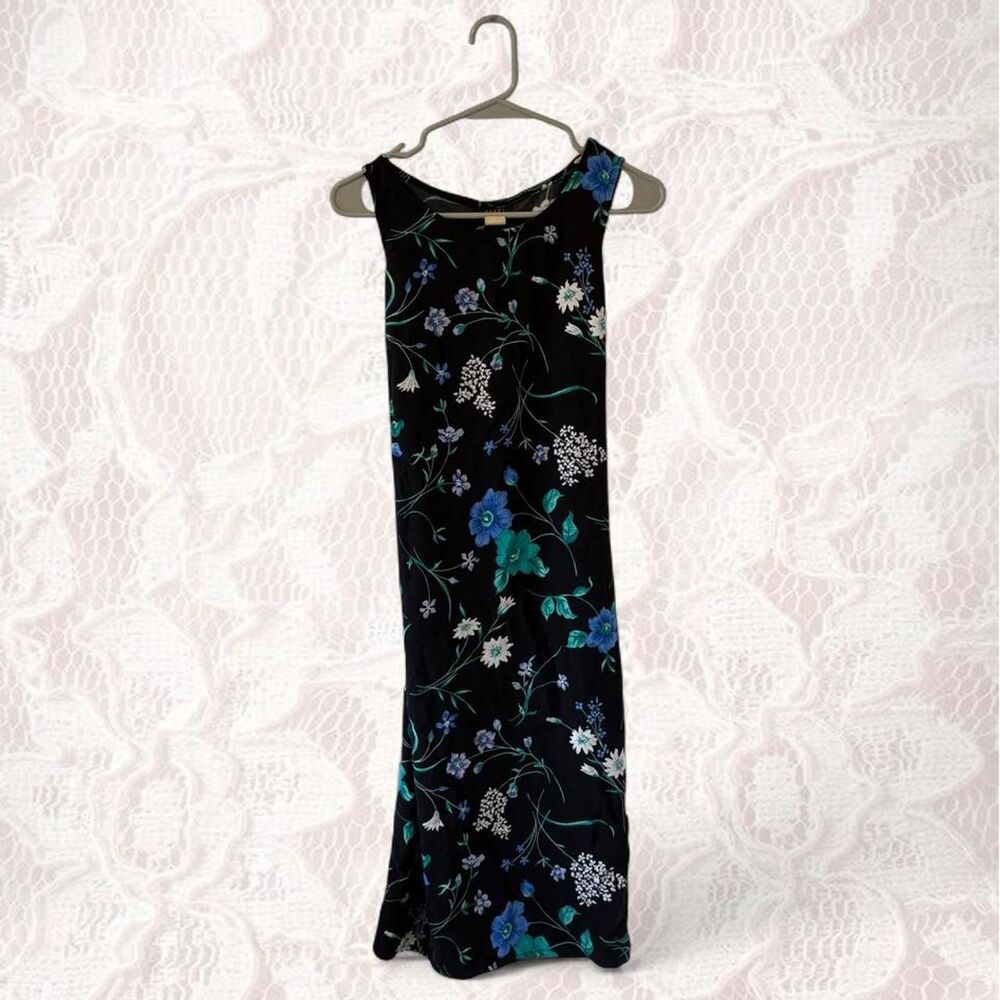 Vintage 90s Floral Midi Dress